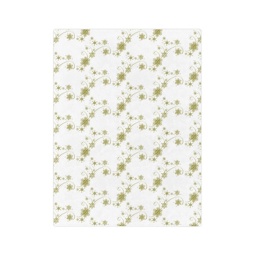 Leichte Samt Minky Decke - Golden Snow Swirl - Bild 11 von 14