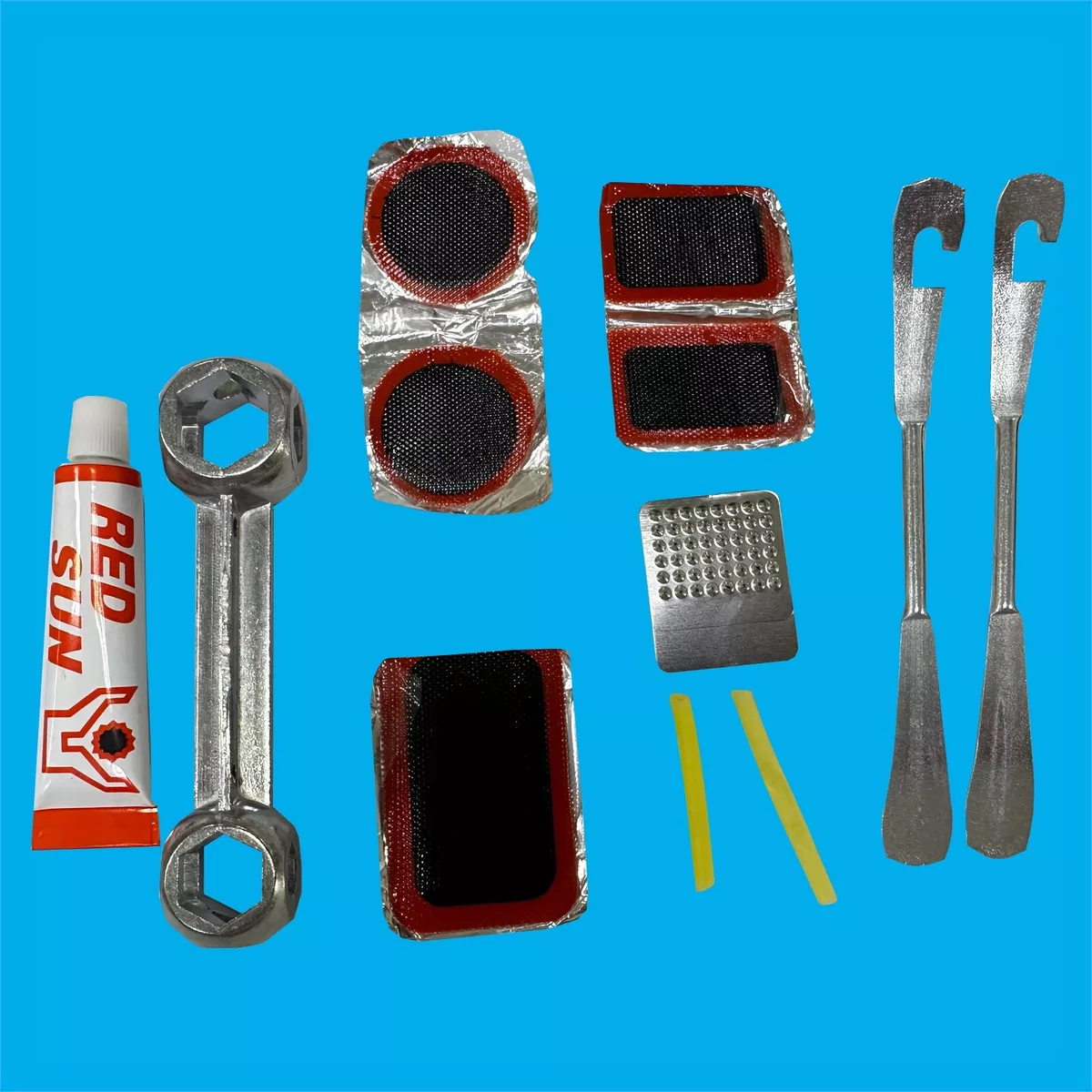 12pcs Reifenpanne Reparatur Werkzeuge Set Fahrrad Rad Reifen Tube