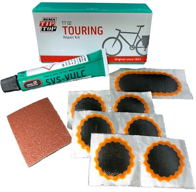10 Kit Riparazione Camera D'Aria Bici REMA Touring TT02 – Toppe Grandi TT O2