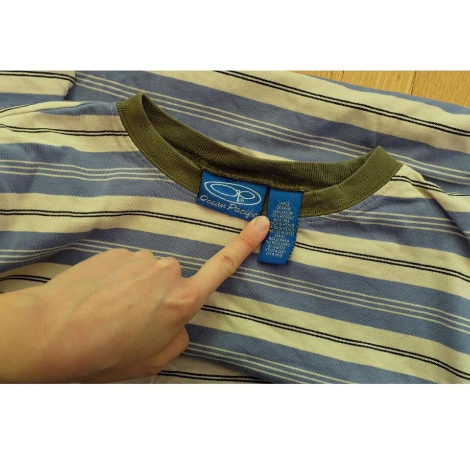 その他 yuu Ocean Pacific Striped Y2K Tee Late 1990s Surfer Summer Vacation