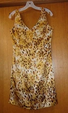 Woman's sz 4 - Leopard Print DRESS - Blushe Impressions - 100% Silk, plus lining