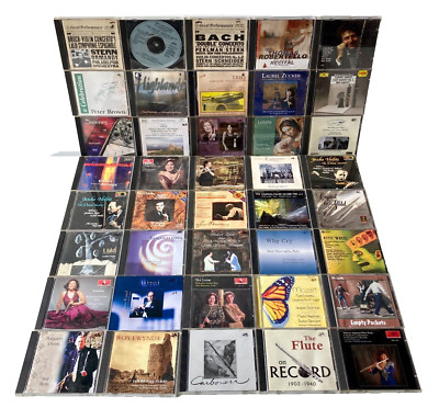 Lot of 40 Flute CD's:Classical/Trio/Quartet/Quintet/Recital/Bach/Mozart/Kemler/+