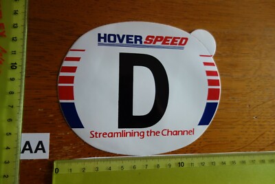 Alter Aufkleber Schifffahrt Fähre HOVER SPEED Streamlining the Channel Kennz. D