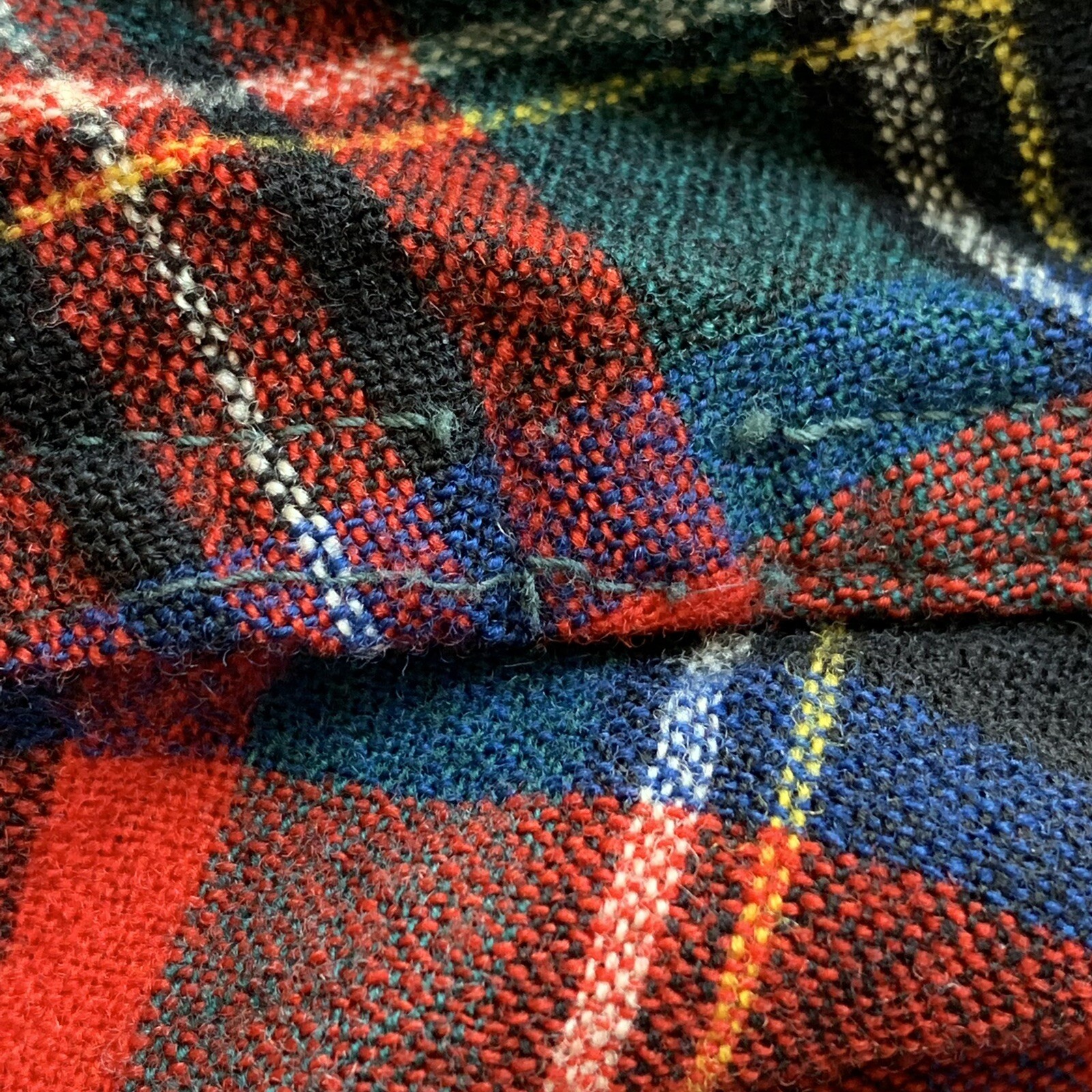 Pendleton Distressed Wool Red Plaid Button Up Shi… - image 7