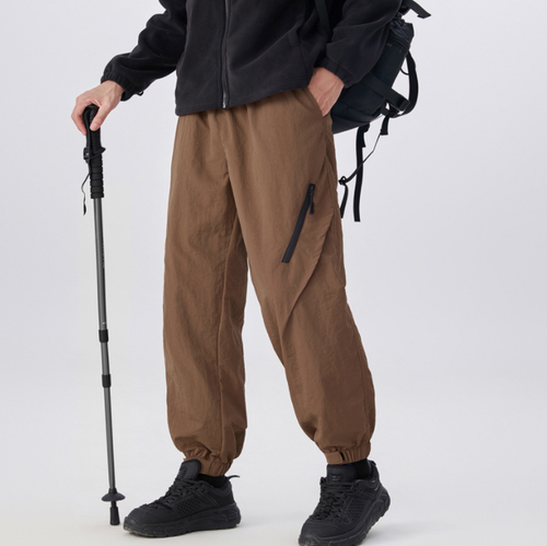 Hiking Pant Men water repellent Drawstring Trousers Outdoor Nylon tapered Pants - Afbeelding 1 van 24