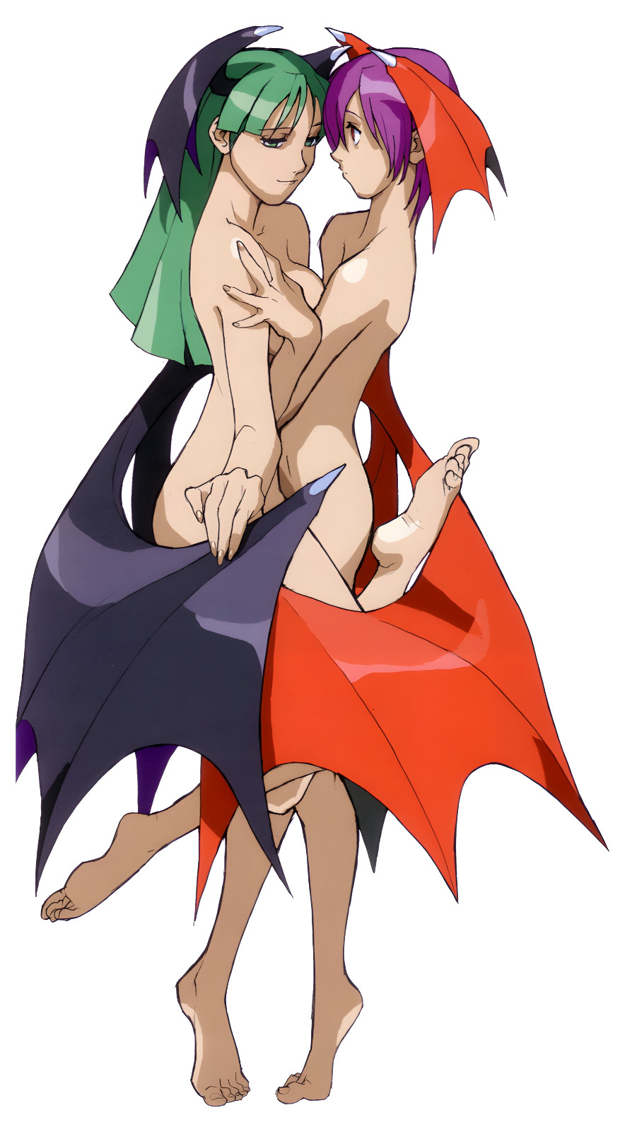 0521 Morrigan and Lilith Sticker, Waterproof, Laminated, PinUp, Sexy, Waifu