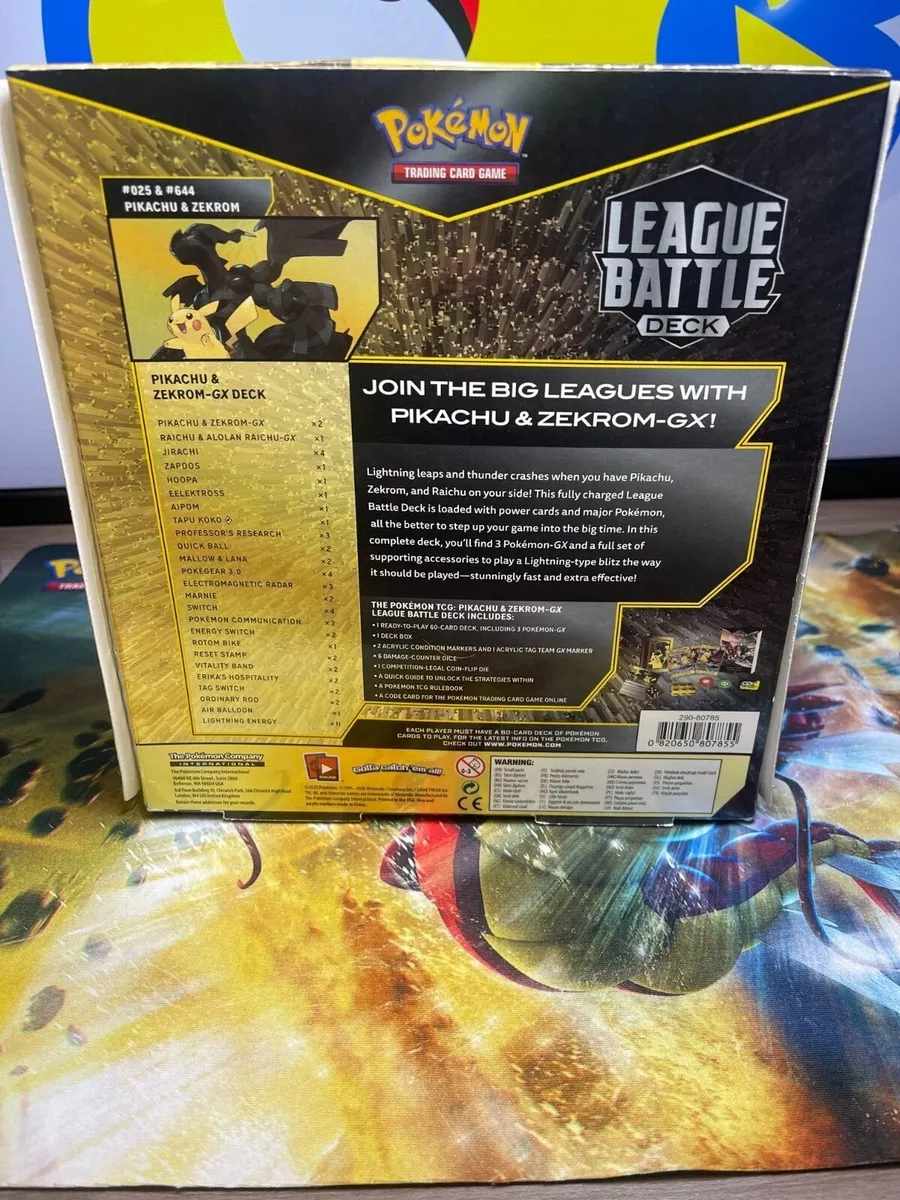 Pokemon Trading Card Game Pikachu & Zekrom GX League Battle Deck 