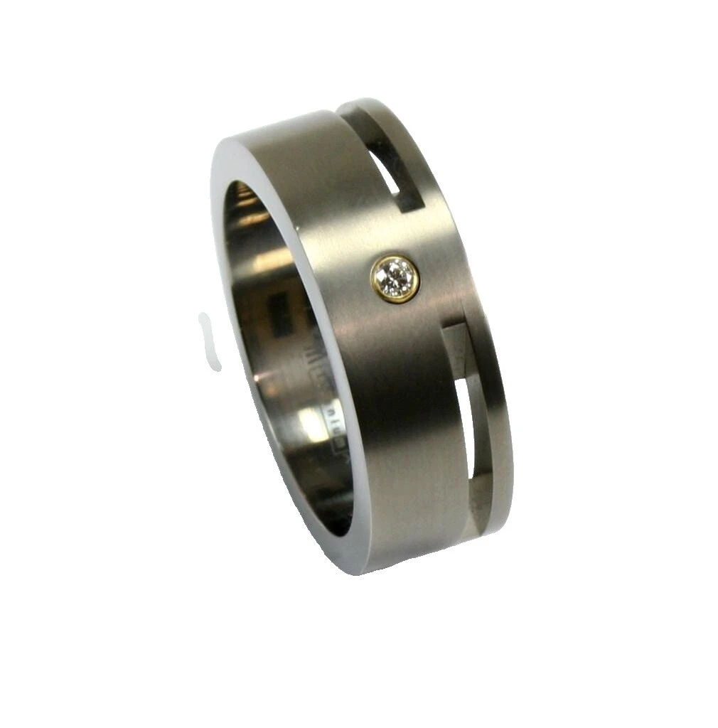 Diamante Anillo Anillos de titanio para hombre 10.5