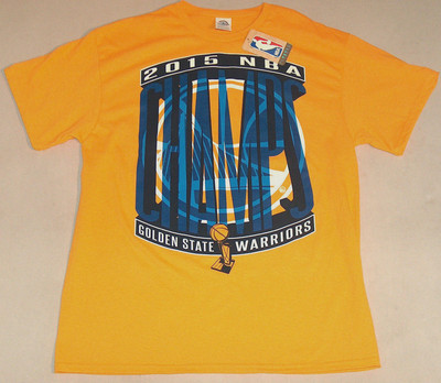GOLDEN STATE WARRIORS DUBS NEW NBA STORE SZ L 2015 WORLD CHAMPS CHAMPIONS SHIRT