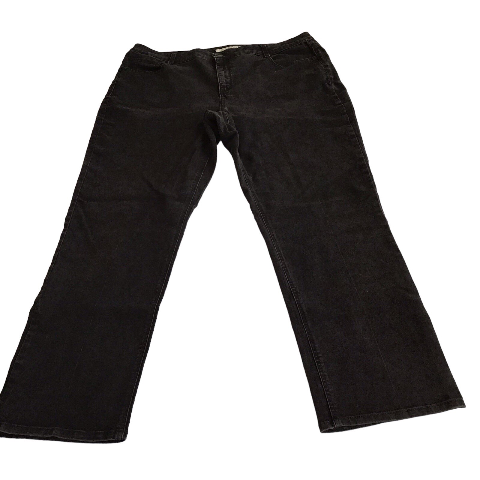 Jones New York Black Velvet Lexington Slimming Straight Pants Size 22W