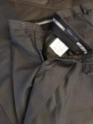 Mens Suit 40 Regular Grey Made In Italy - Picture 7 of 11