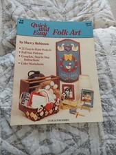 Vintage 1985 Quick And Easy Folk Art by Sherry Robinson DB115 Very Good  