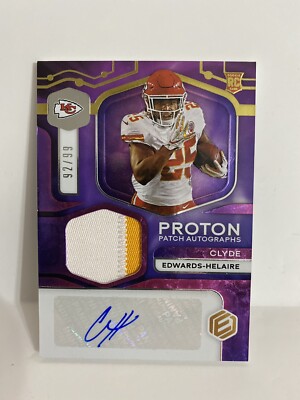 Clyde Edwards-Helaire 2020 Proton Player Worn Jersey Auto RPA /99 + RC SP /2044
