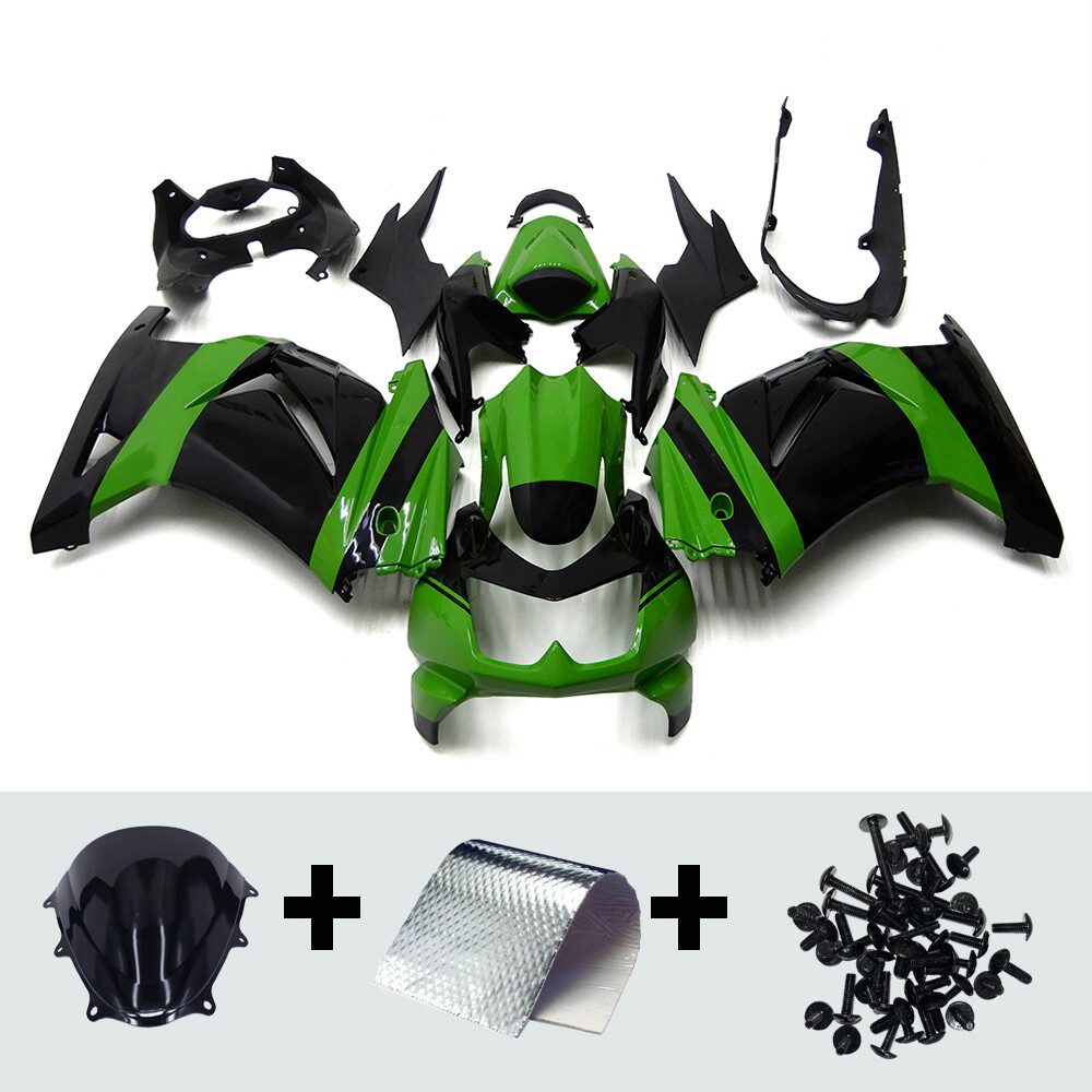 Green Fairing Kit for Kawasaki Ninja 250R EX250R 2008-2012 Injection Bodywork