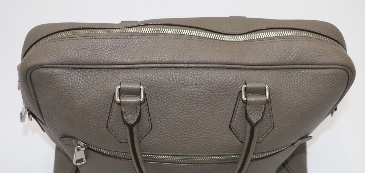 Bally Staz Genuine Leather Business Bag - Gray | eBay Bally Staz Genuine Leather Business Bag - Gray | eBay