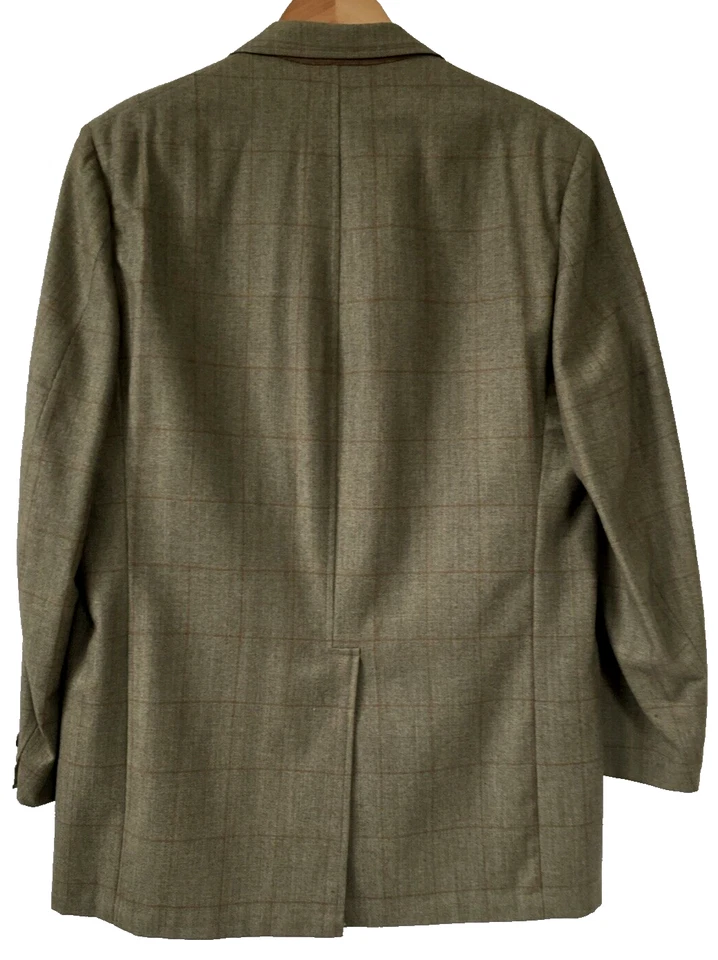 Blazer Abrigo Deportivo De Colección Rockabilly Talla 44L Verde A Cuadros 3 Rollos 2 Lana Mancha Atómica Foto 4 de 4