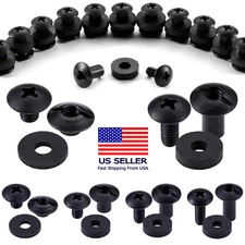 Black Chicago Screw Slotted Post Truss Head Assemblies - (1/4, 3/16, and 1/2 in)