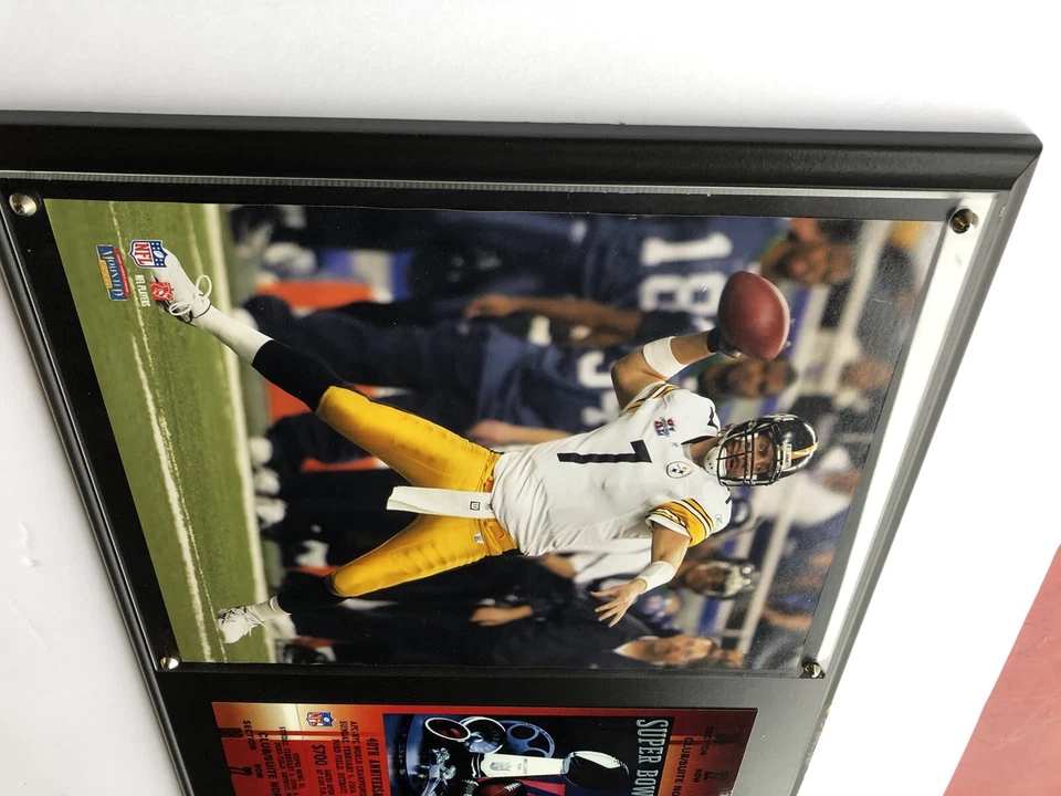Placa Pittsburgh Steelers Ben Roethlisberger 2006 Super Bowl de Detroit - Imagem 3 de 4