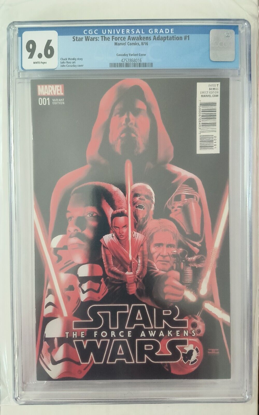 Star Wars: The Force Awakens #1 (CGC 9.6) 1:50 Cassaday variant Recently graded