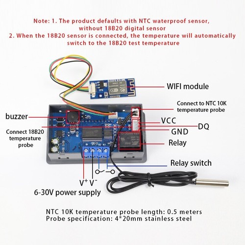 Remote Phone WIFI APP Thermostat Smart Temperature Controller Module Cooling - Picture 5 of 12