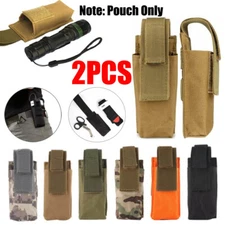 2Pcs Flashlight Pouch Spray Tool Utility Pouch Tactical Molle Scissors Waist Bag