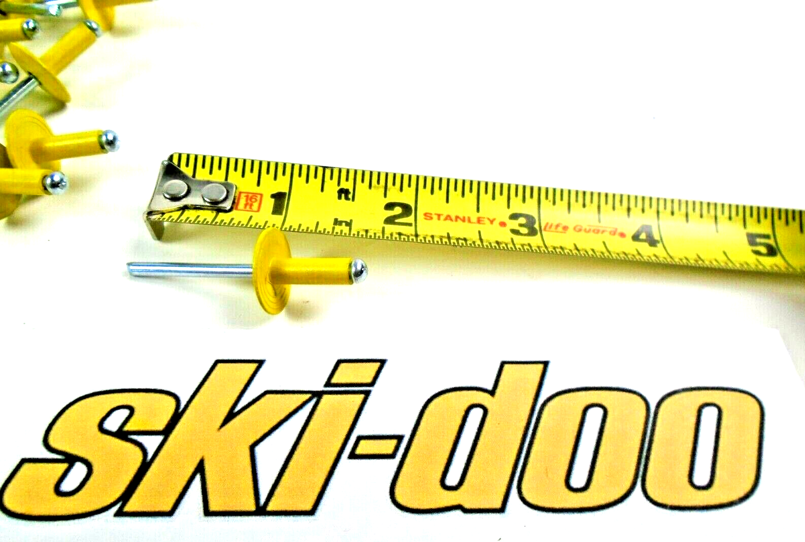 Ski Skin Rivets Ski-Doo Snowmobile Large Head Yellow 3/16 Rivets 50 pc Bombardier BRP ...