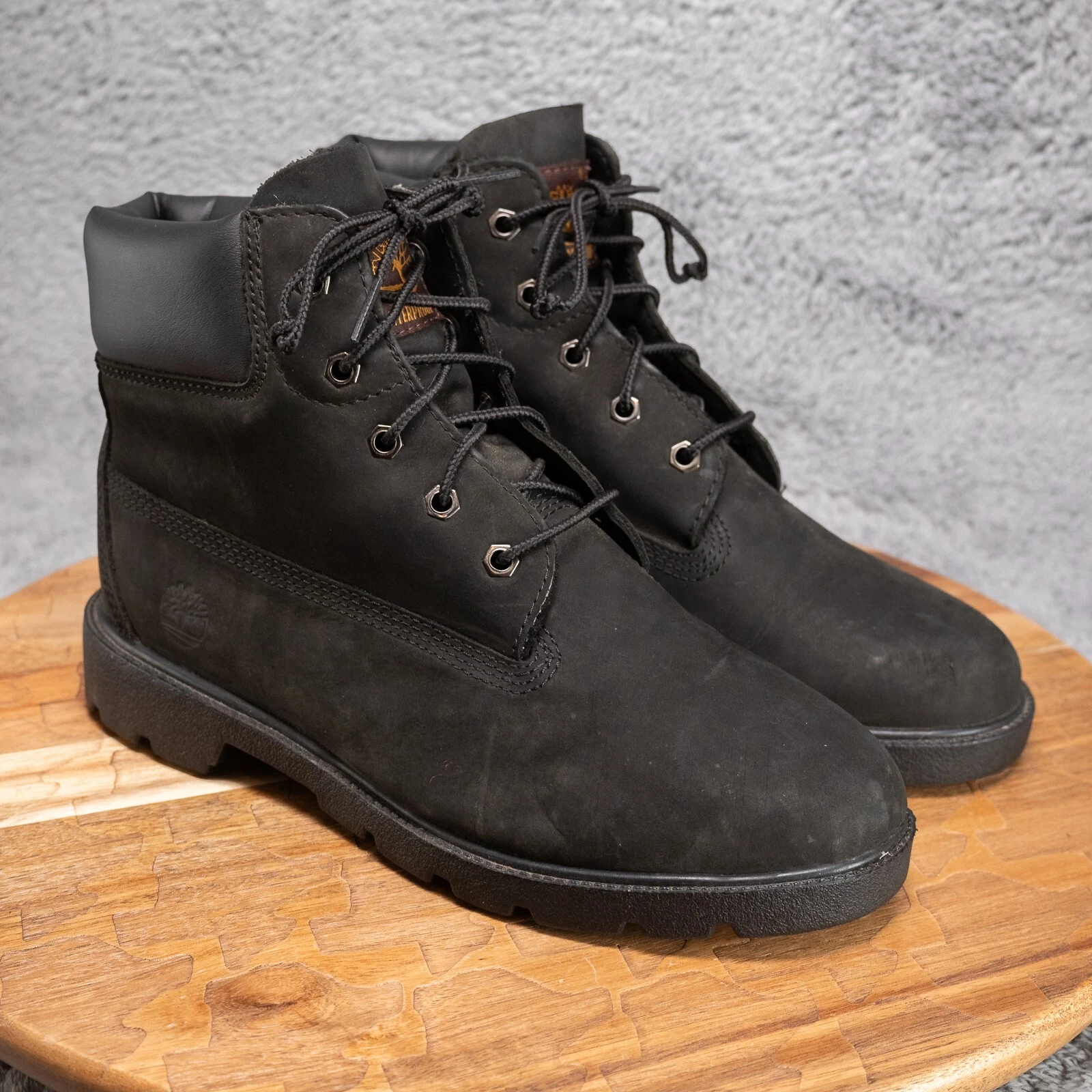 Stivali Timberland giovani 6 M 6 pollici classici impermeabili da combattimento pelle nera 10910