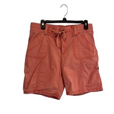 Khakis & Company Womens Size 8 Convertible Shorts Hiking Roll Tab Pink