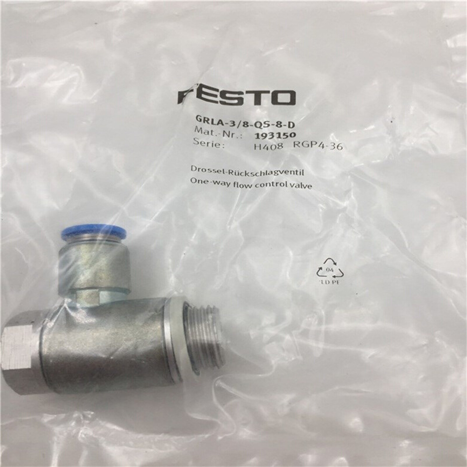 1PC FESTO GRLA-3/8-QS-8-D 193150 Cylinder throttle valve GRLA38QS8D New