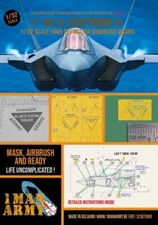 1/32 1ManArmy #DET809 F-35A Lightning II Airbrush Masks for Italeri Kit