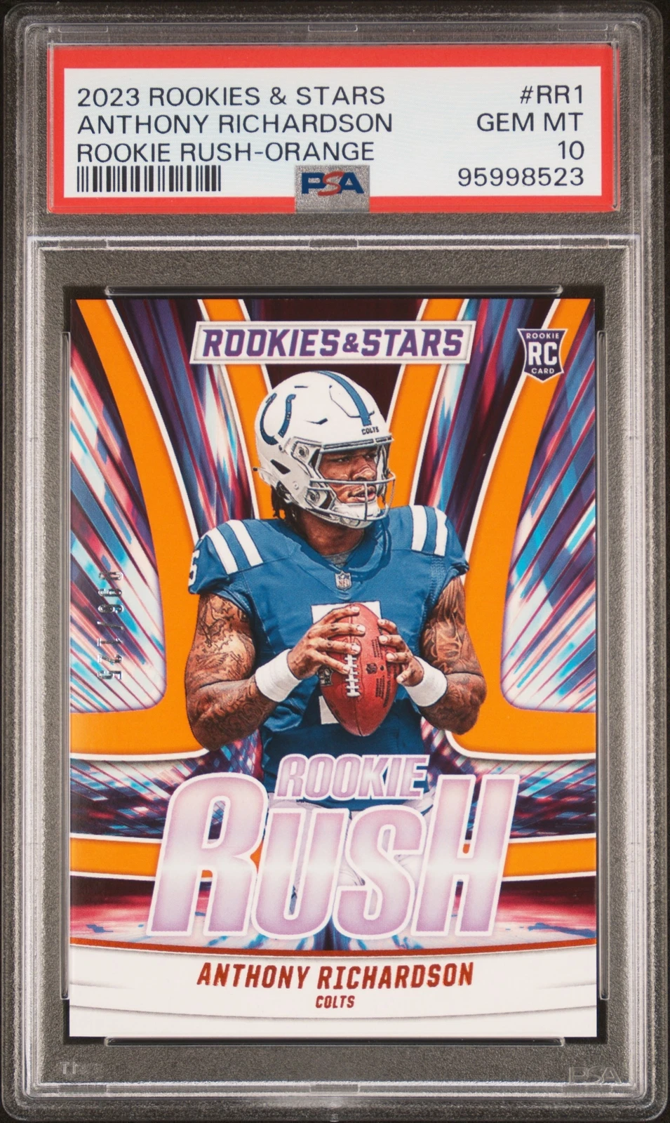 Anthony Richardson Panini Rookies & Stars Rookie Rush #RR1 Orange
