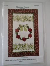 Castilleja Cotton Christmas Flowers Quilt Pattern 32x51 CJC 5239-1