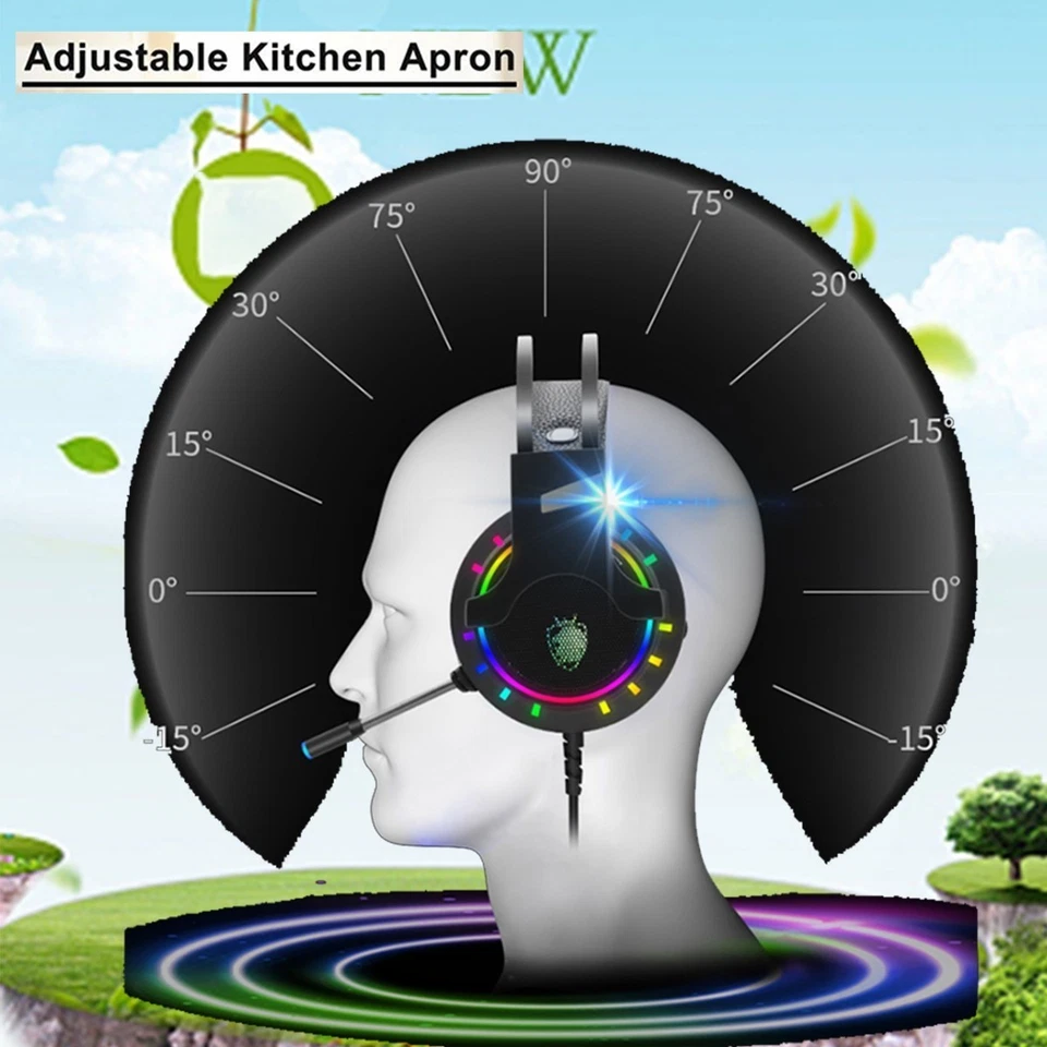  Led Gaming Headset Noise Canceling Microphone Rgb for Ps4,ps5,xbox - Image 4 of 4