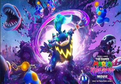 Super Mario Galaxy Movie Poster Bowser Jr Gaming Wall Art Print