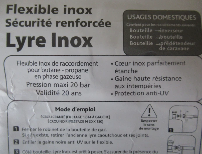 Tuyau flexible pour gaz butane / propane - Photo 3/4