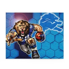 NFL Detroit Lions Football Cartoon Puzzle 120-Piece
