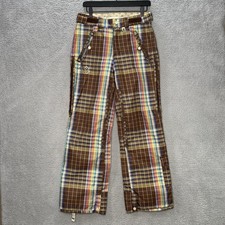Pantaloni da snowboard/sci Special Blend 15K taglia XS full zip bottoni a pressione tasche a quadri