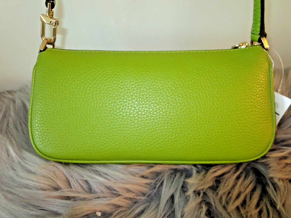 MICHAEL KORS MEADOW GREEN ZOE SMALL CONVERTIBLE POUCHETTE SHOULDER