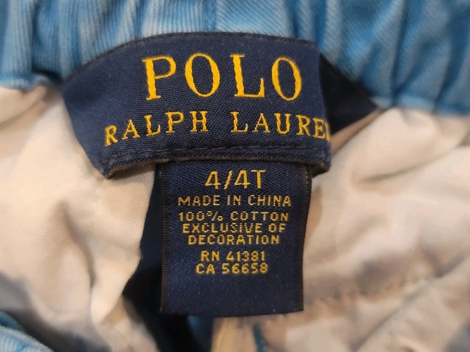 Ralph Lauren Shorts Boys Blue Casual Classic Polo Style Size 4/4T Fading - Image 4 of 4