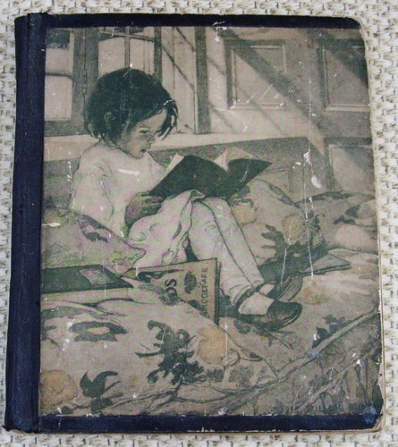 ANTIQUE SCRAPBOOK LOTS OF LOVELY ADHERED LITHOGRAPHS PRINTS INSIDE NICE TO FRAME