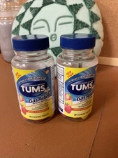 2PK Tums Gas Relief Antacid Lemon/Strawb. Chews 28ct ea Exp 9/26