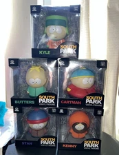 South Park Vinyl Figures Set of 5 by CultureFly Kenny Cartman Butters Kyle Stan