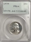 1939 Washington Silver Quarter PCGS ORH PR64 ***READ DESCRIPTION***