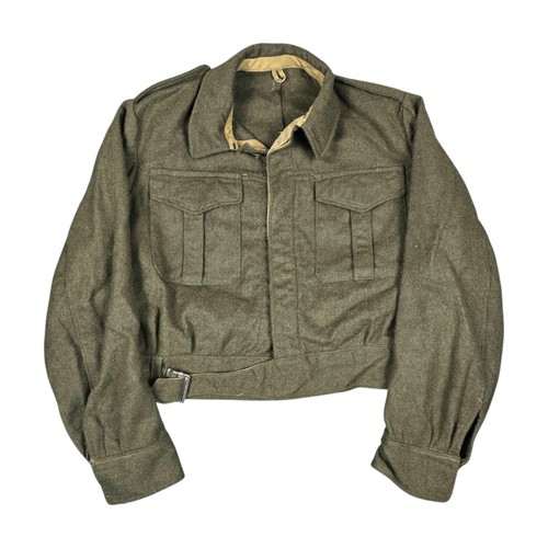 Vintage 50s Army Jacket 46 Greek Military Wool Coat Eisenhower Battle Dress 1955