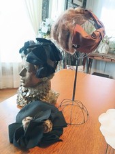 Lot Of 3 Vintage Women's Hat/ Fascinators Veil Bows Fur 1940s/50s