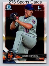 Jordan Humphreys #BCP66 2018 Bowman Chrome Mets
