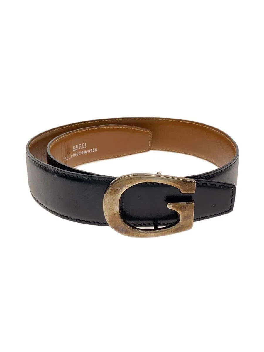 Ceinture GUCCI cuir BLK couleur unie femme