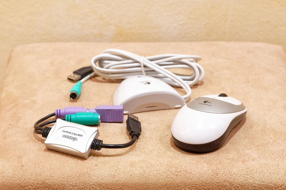 Logitech Funkmaus weiß gebraucht