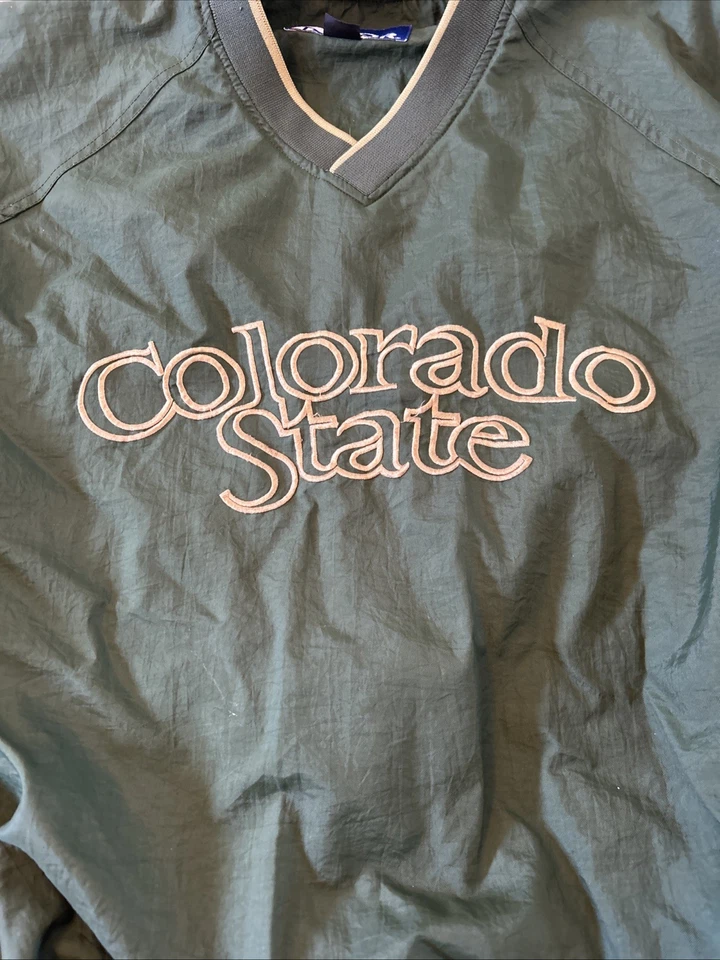 Vintage 90s Colorado State CSU Rams Windbreaker Jacket College XXL PRO LAYER - Image 2 of 4