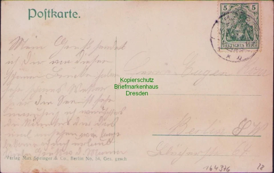 164376 AK Gruss aus Ostseebad Misdroy 1907 KAISER FRIEDRICH BRÜCKE - Bild 2 von 2